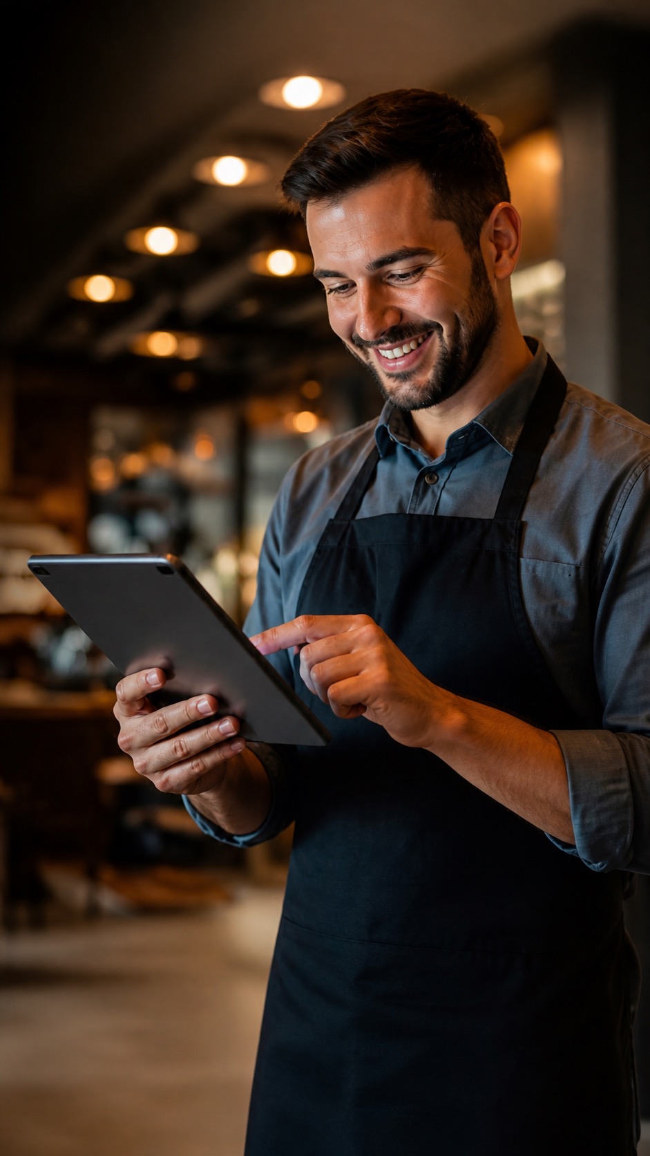 Dueño de restaurante usando Ordermind